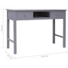 vidaXL Writing Desk Grey 110x45x76 cm Wood