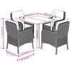 vidaXL 5 Piece Garden Dining Set with Cushions Beige Poly Rattan