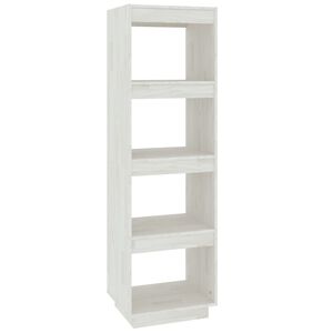 vidaXL Book Cabinet/Room Divider White 40x35x135 cm Solid Pinewood