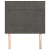 vidaXL Headboard Dark Grey 100x5x118/128 cm Velvet
