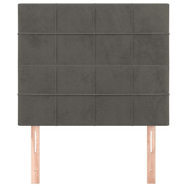 vidaXL Headboard Dark Grey 100x5x118/128 cm Velvet