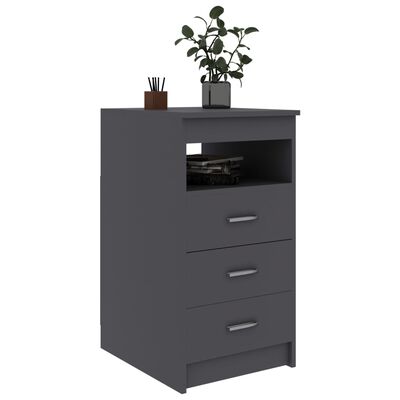 vidaXL Drawer Cabinet Grey 40x50x76 cm Engineered Wood
