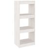 vidaXL Book Cabinet/Room Divider White 40x30x103.5 cm Solid Pinewood