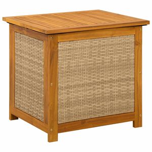 vidaXL Garden Storage Box 88 L Solid Acacia Wood 60 x 50 x 56 cm Beige