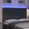 vidaXL LED Headboard with LED Strip Lights Dark Grey 144 cm Polyester