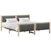 vidaXL Bed frame Brown and dark grey 180 x 200 cm Solid pine wood