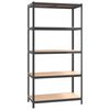 vidaXL 5-Layer Shelves 5 pcs Anthracite Steel&Engineered Wood