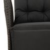 vidaXL Reclining Garden Chairs 2 pcs with Footrest Black Poly Rattan