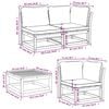 vidaXL 6 Piece Garden Lounge Set with Cushions Solid Wood Acacia
