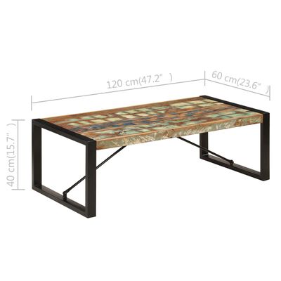 vidaXL Coffee Table 120x60x40 cm Solid Reclaimed Wood