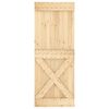 vidaXL Sliding Door with Hardware Set 90x210 cm Solid Wood Pine