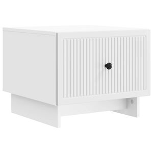 vidaXL Coffee Table with Drawer White 49 x 50 x 40 cm Engineered Wood