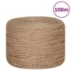 vidaXL Jute Rope 100 m Long 6 mm Thick