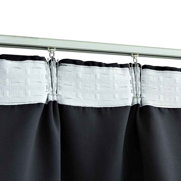 vidaXL Blackout Curtain with Hooks Black 290x245 cm