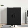 vidaXL Shoe Cabinets 2 pcs Black 31.5x35x70 cm Engineered Wood