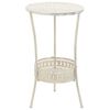 vidaXL Table | White | Metal | Small | Bistro Table | Round | Vintage