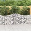 vidaXL Arched Gabion Baskets 11 pcs 200x30x80/100 cm Galvanised Iron