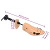 vidaXL Shoe Trees 2 Pairs Size 41-46 Solid Pine Wood