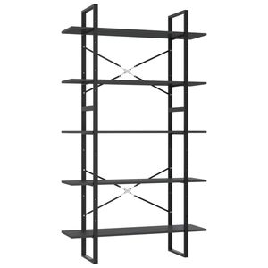 vidaXL Book Cabinet | Grey | Engineered wood and metal | Large | Book Cabinet