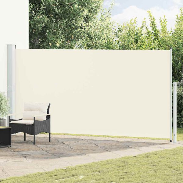 vidaXL Patio Retractable Side Awning 180x500 cm Cream