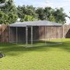vidaXL Outdoor Dog Kennel with Roof 382x382x225 cm