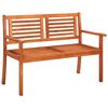 vidaXL 2-Seater Garden Bench with Cushion 120 cm Solid Wood Eucalyptus