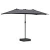 vidaXL Garden Parasol Anthracite 385 x 209 x 244 cm Polyester
