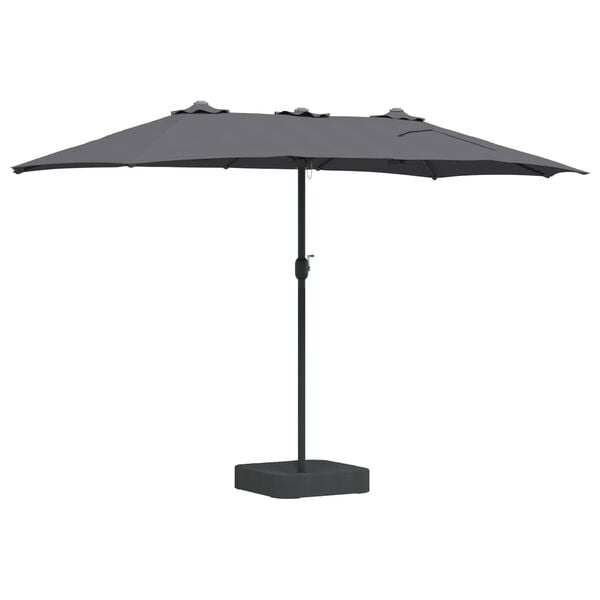 vidaXL Garden Parasol Anthracite 385 x 209 x 244 cm Polyester