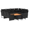 vidaXL Furniture Sets 8 pcs Black PE Rattan