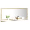 vidaXL Bathroom Mirror White and Sonoma Oak 100x10.5x37 cm Engineered Wood