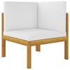 vidaXL 2-seater Garden Bench with Cushions Wood Acacia&Rope