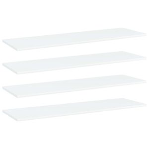 vidaXL Bookshelf Boards 4 pcs White 100x30x1,5 cm Engineered Wood