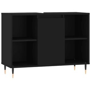 vidaXL Bathroom Cabinet Black 80x33x60 cm Engineered Wood
