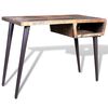 vidaXL Desk | Multi-colour | Reclaimed wood, Painted iron | 110 x 50 x 80 cm