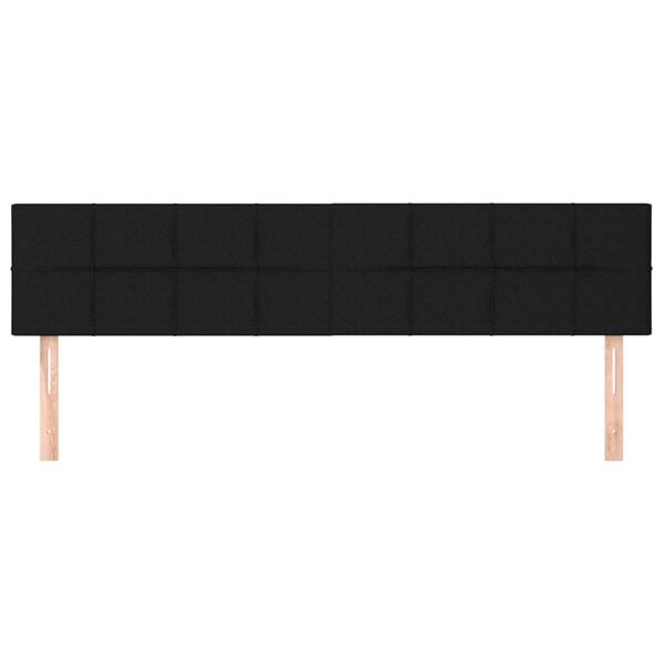 vidaXL Headboards Black 200x5x78/88 cm Fabric