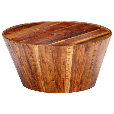 vidaXL Coffee Table Grey 65x65x33 cm Solid Rough Mango Wood