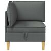 vidaXL Storage Ottoman Dark Grey