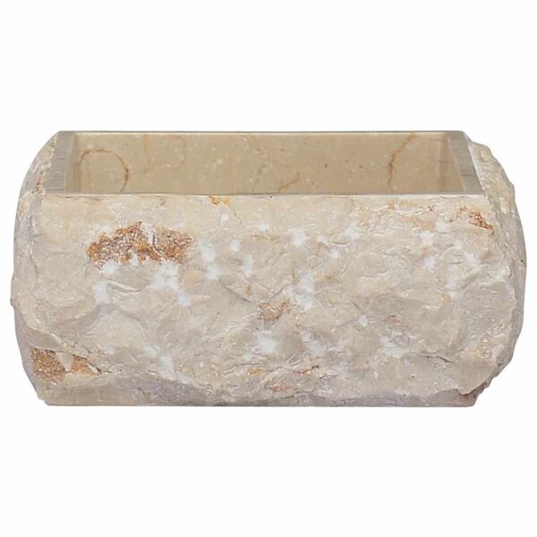 vidaXL Sink Cream 30x30x13 cm Marble