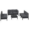 vidaXL 7 Piece Garden Lounge Set with Cushions Solid Pinewood
