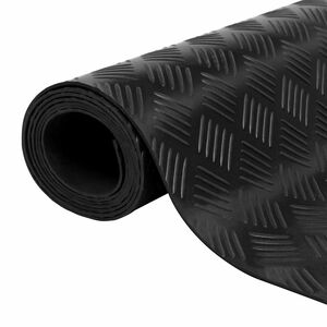 vidaXL Floor Mat Black 1 x 5 m Rubber