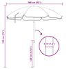 vidaXL Garden Parasol with Steel Pole Blue 180 cm
