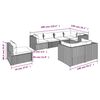 vidaXL 8 Piece Garden Lounge Set with Cushions Poly Rattan Grey