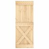 vidaXL Sliding Door with Hardware Set 80x210 cm Solid Wood Pine