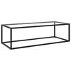 vidaXL Coffee Table Black with Tempered Glass 120x60x35 cm