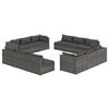 vidaXL 12 Piece Garden Lounge Set with Cushions Poly Rattan Grey