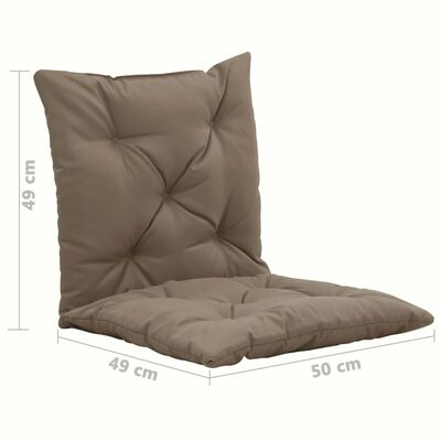 vidaXL Swing Chair Cushions 2 pcs Taupe 50 cm Fabric