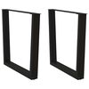 vidaXL Dining Table Leg | Black | Powder-coated steel | High Table Leg