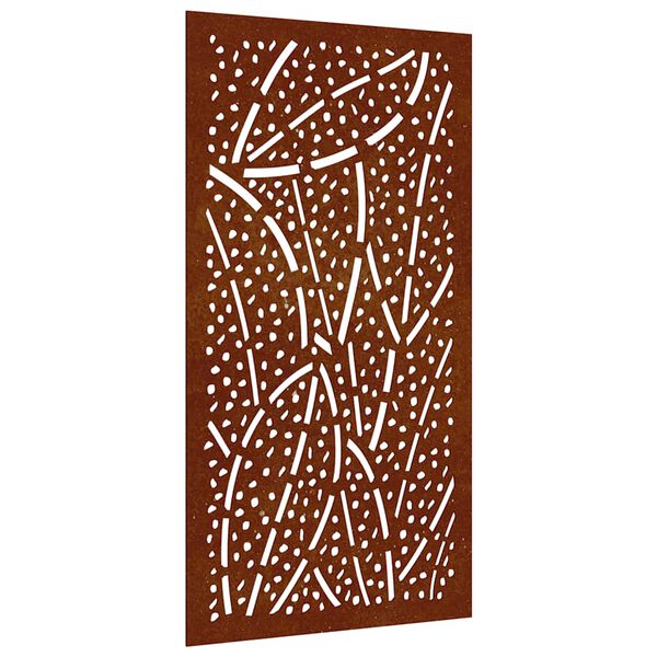 vidaXL Garden Wall Decoration 105x55 cm Corten Steel Leaf Design