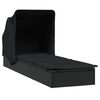 vidaXL Sunbed with Foldable Roof Black 213x63x97 cm Poly Rattan