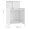 vidaXL Bed Cabinets 2 pcs High Gloss White 40x35x60 cm Engineered Wood